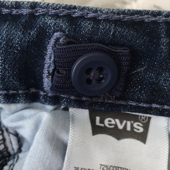 Levi's Youth Adjustable Waist Dark Blue Denim Skinny Jeans - Picture 8 of 8